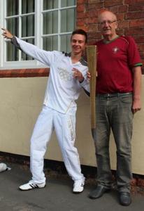 Doug with Dan Readhead our local torch bearer